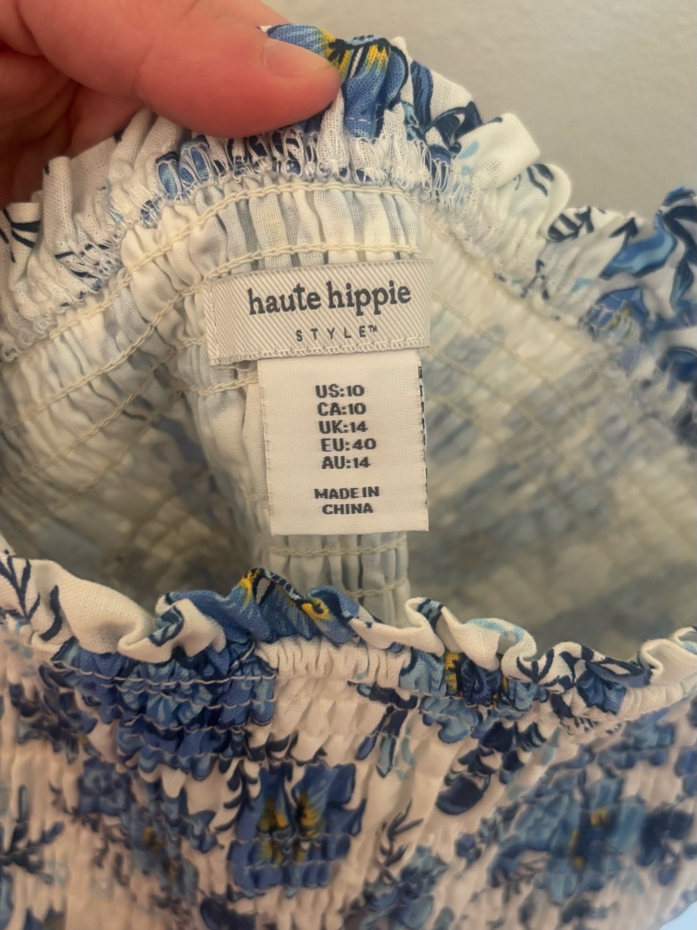 Haute Hippie Blue and White Floral Maxi Dress - Picture 4 of 4